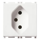 VIMAR - Presa 2P+T 10A Svizzero Tipo 13 Bianco - Standard 250 V~ 2 Moduli 14226