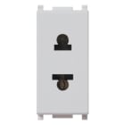 VIMAR - Presa Elettrica Standard Euroamericano 2P 16A 250V Polarizzato Spinotti Piatti Paralleli Ø4,8Mm Silver