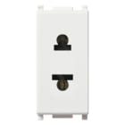 VIMAR - Presa Standard Euroamericano 2P 16A Bianco con Spinotti Paralleli Ø4,8mm