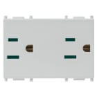 VIMAR - Prese Sicury 2P+T 15A Usa+Saso Silver - Standard Americano E Dell'Arabia Saudita, 3 Moduli 14243.SL
