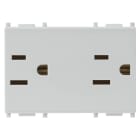 VIMAR - Prese 2P+T 15A Silver - Standard Americano e Arabia Saudita - 3 Moduli 14246.SL