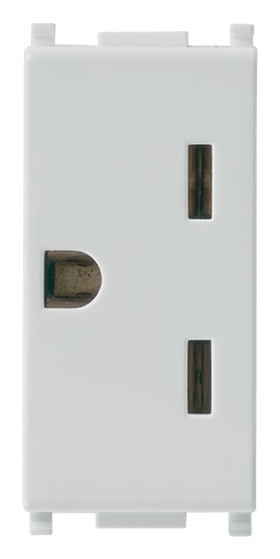 VIMAR - Presa 2P+T 15A Standard Americano Silver - 250 V~ 14247.SL