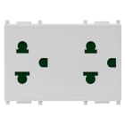 VIMAR - Prese Sicury 2P+T 16A Usa+Eu Silver Standard Euroamericano Polarizzato 3 Moduli