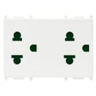 VIMAR - DUE PRESE SICURY 2P+T 16A USA+EU BIANCO 14249