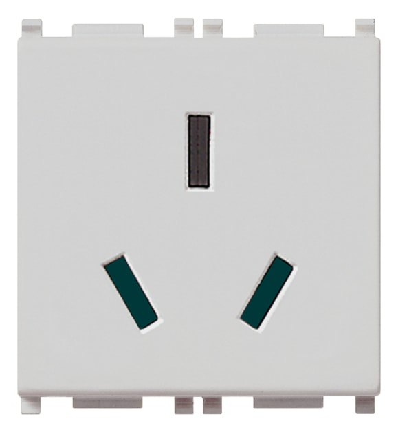 VIMAR - Presa Sicury 2P+T 16A Standard Cinese Silver - 2 Moduli