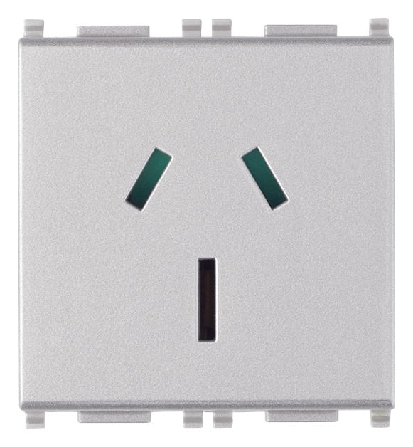 VIMAR - Presa Sicury 2P+T 15A Australia Silver Standard Australiano 250 V~ 2 Moduli