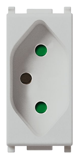 VIMAR - Presa Sicury 2P+T 10A Standard Brasiliano Silver