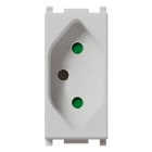 VIMAR - Presa Sicury 2P+T 10A Standard Brasiliano Silver