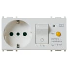 VIMAR - Presa Sicury 2P+T 16A Standard Italiano con Interruttore Magnetotermico Differenziale 1P+N C 16A Silver