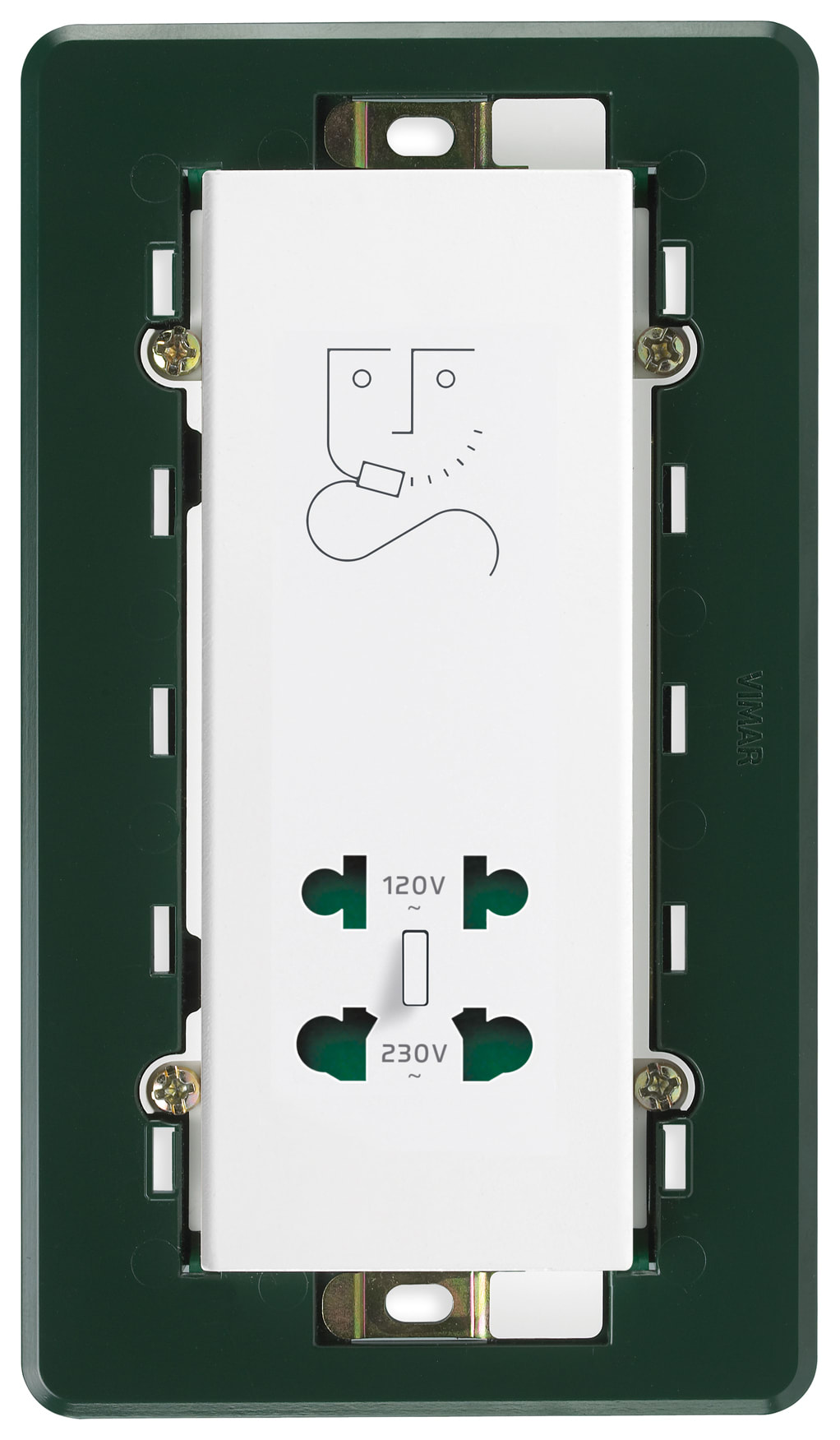 VIMAR - PRESA PER RASOIO VERTICALE 230V BIANCO