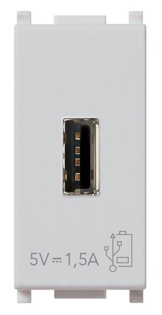 VIMAR - Unità di Alimentazione USB 5V1,5A Silver per Dispositivi Elettronici 14292.SL