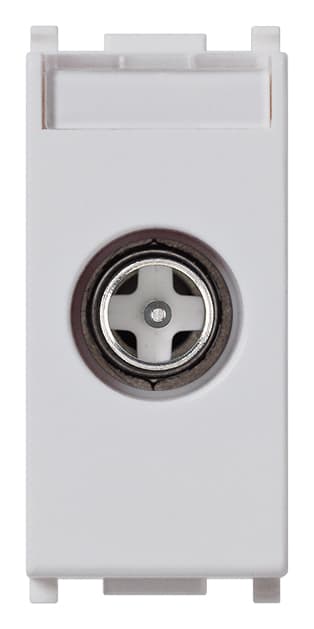 VIMAR - Presa TV-RD-SAT Diretta Silver con Connettore Maschio e Attenuazione di Derivazione 1 dB