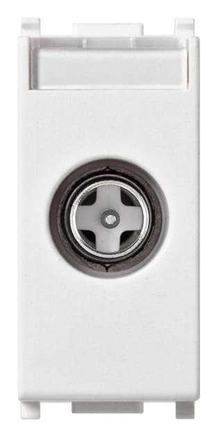 VIMAR - Presa TV-RD-SAT Antibatterico con Connettore Maschio e Attenuazione 1 dB, Bianco