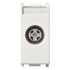 VIMAR - Presa TV-RD-SAT Antibatterico con Connettore Maschio e Attenuazione 1 dB, Bianco