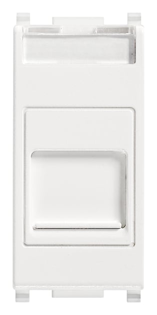 VIMAR - Presa RJ11 6/4 con Portello Antipolvere, 6 Posizioni 4 Contatti, Morsetti a Vite Bianchi 14322
