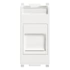 VIMAR - Presa RJ11 6/4 con Portello Antipolvere, 6 Posizioni 4 Contatti, Morsetti a Vite Bianchi 14322