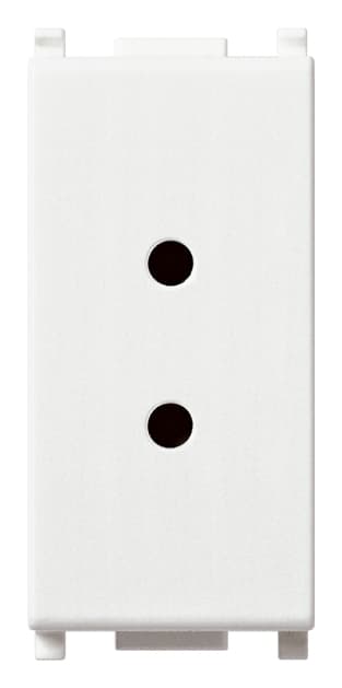 VIMAR - Presa 2P 6A 24V Bianco per Spina 01620 Spinotti Ø 3mm Interasse 12,4mm Circuiti Ausiliari 14330