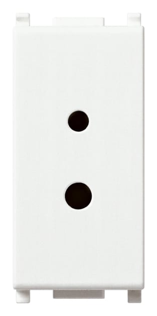 VIMAR - Presa Polarizzata 2P 6A 24V Bianco per Spine 01616 e 01617 Ø 3mm e 4mm Interasse 12,4mm