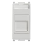 VIMAR - Adattatore Portello RJ45 Keystone Silver con Protezione Antipolvere