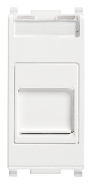 VIMAR - Adattatore Portello Rj45 Keystone Bianco con Protezione Antipolvere 14337.C