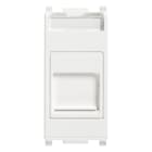 VIMAR - Adattatore Portello Rj45 Keystone Bianco con Protezione Antipolvere