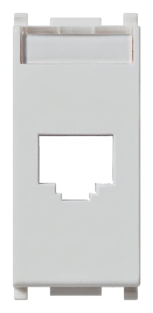 VIMAR - Adattatore RJ45 Amp Avaya Silver - Connettori Amp/Tyco, Lucent Technologies/Systimax (Jack Linea 110, Toolless MTRJ, MGS Series) 14338.C.SL