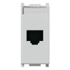 VIMAR - Presa RJ45 Netsafe Cat5E UTP Silver - Connettore Universale T568A/B, 8 Contatti, Morsetti Ad Incisione Isolante 14339.11.SL
