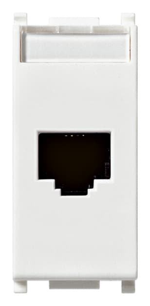VIMAR - Presa Rj45 Netsafe Cat6 Utp Bianco - Connettore Universale T568A/B, 8 Contatti, Morsetti Ad Incisione D'Isolante