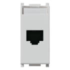 VIMAR - Presa RJ45 Cat6A UTP Silver - Connettore Netsafe Cat. 6A, Cablaggio Universale T568A/B, 8 Contatti, Morsetti Ad Incisione D'Isolante