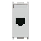 VIMAR - Presa RJ45 Netsafe Cat5E UTP 110 Silver - Connettore Universale T568A/B, 8 Contatti, Morsetti Ad Incisione d'Isolante Compatibile 110 14339.4.SL