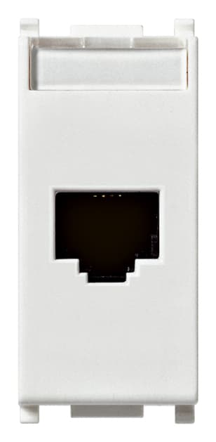 VIMAR - Presa RJ45 Bianca Cat5E UTP 110 - Connettore Universale T568A/B, 8 Contatti, Morsetti 110 14339.4