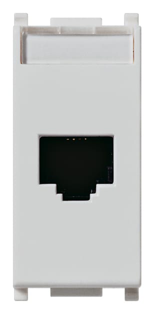 VIMAR - Presa RJ45 Netsafe Cat6 UTP 110 Silver - Connettore Universale T568A/B, 8 Contatti, Morsetti Ad Incisione D'Isolante Compatibile