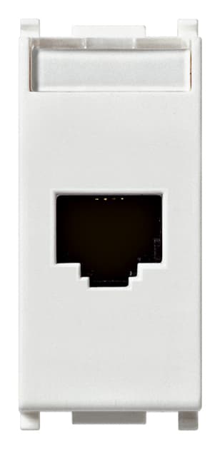 VIMAR - Presa RJ45 Netsafe Cat6 UTP 110 Bianco - Connettore Universale T568A/B, 8 Contatti, Morsetti Ad Incisione D'Isolante Compatibile 110 14339.6