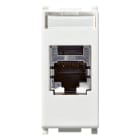 VIMAR - Presa RJ45 Panduit Cat5e FTP bianco con connettore MINI-COM, schermata, cablaggio T568A/B, 8 contatti, morsetti ad incisione d'isolante. 14340.2