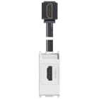 VIMAR - Presa HDMI 2.1B con Cavo a 90° Bianco - Standard Keystone, Uscita a 90°