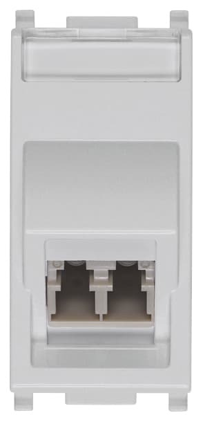 VIMAR - Presa Ottica Multimodale 50/125 Lc Silver con Adattatore Duplex