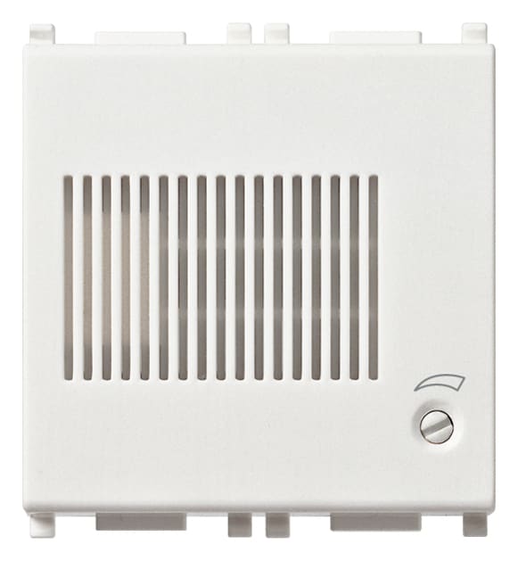 VIMAR - Suoneria Elettronica 3 Sequenze Sonore Regolabili 12V Bianco - Moduli Tritonale Bitonale Ronzatore Alimentazione 12V~ 50-60 Hz 12Vdc