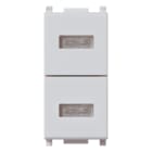 VIMAR - Doppia Spia Neutra Silver - Per 2 Unità Di Segnalazione E Diffusori.