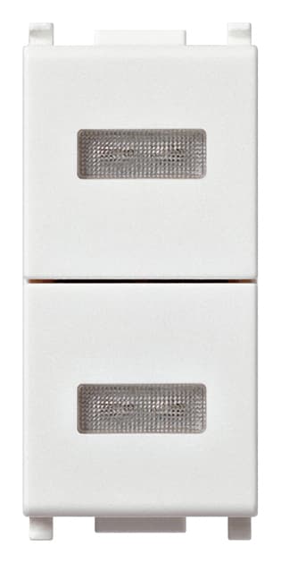 VIMAR - DOPPIA SPIA NEUTRA BIANCO 14388