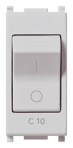 VIMAR - Interruttore Automatico Magnetotermico 1P+N C10 120-230V Silver