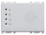 VIMAR - Lettore transponder esterno KNX Silver, 2 uscite relè NO 4 A 24 V~, 2 ingressi, alimentazione 12-24 V~ 50-60 Hz e 12-24 Vdc, 3 moduli.