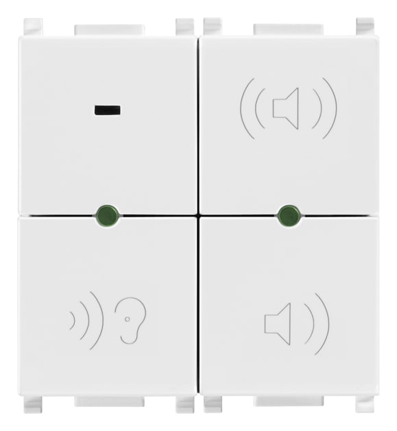 VIMAR - Microfono di chiamata bianco per controllo vocale bambini - 2 moduli