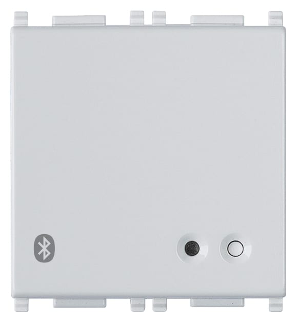 VIMAR - Amplificatore Bluetooth 4+4W RMS, 2 Uscite Diffusori 8 Ohm, Ricevitore Incorporato, Ingresso Line In, Alimentazione 12Vdc, Silver