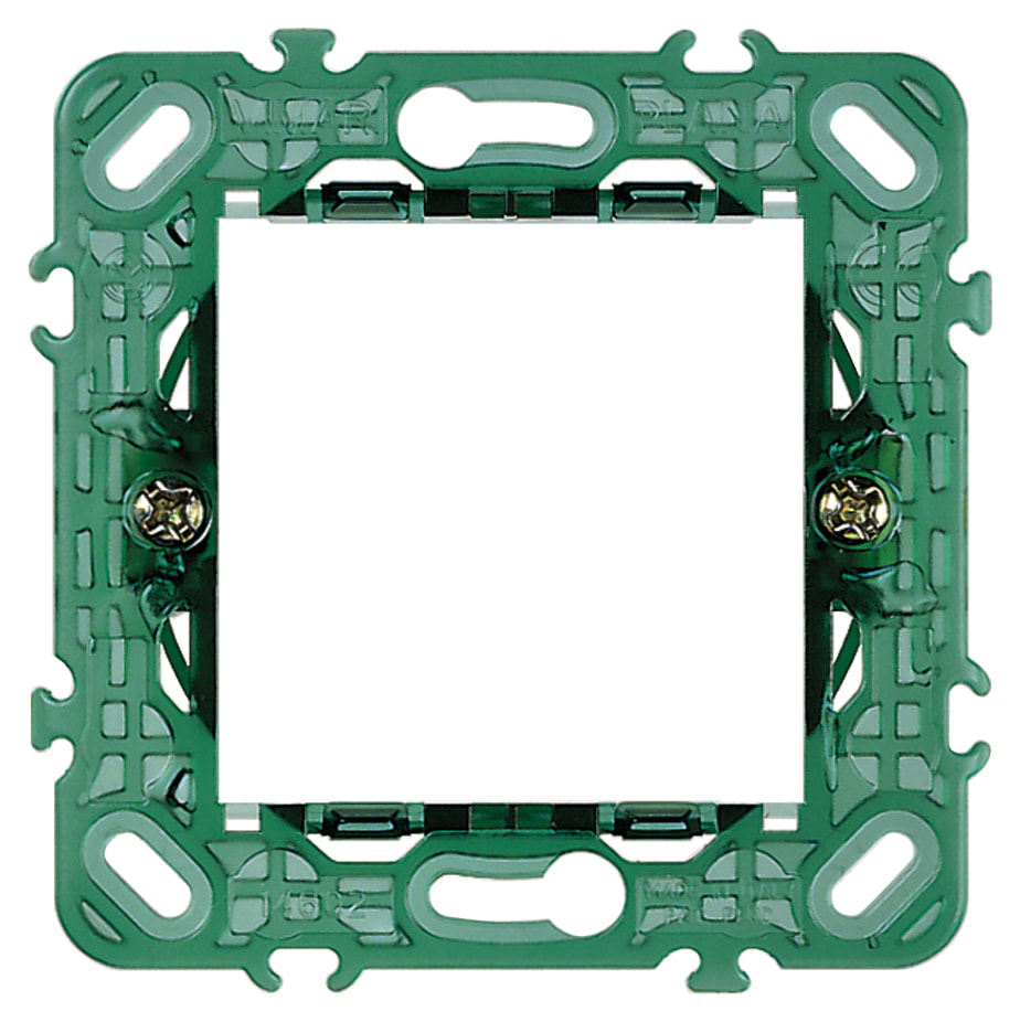 VIMAR - Supporto 2 Moduli con Griffe per Scatole Incasso Ø 60 mm Interasse 71 mm 14602