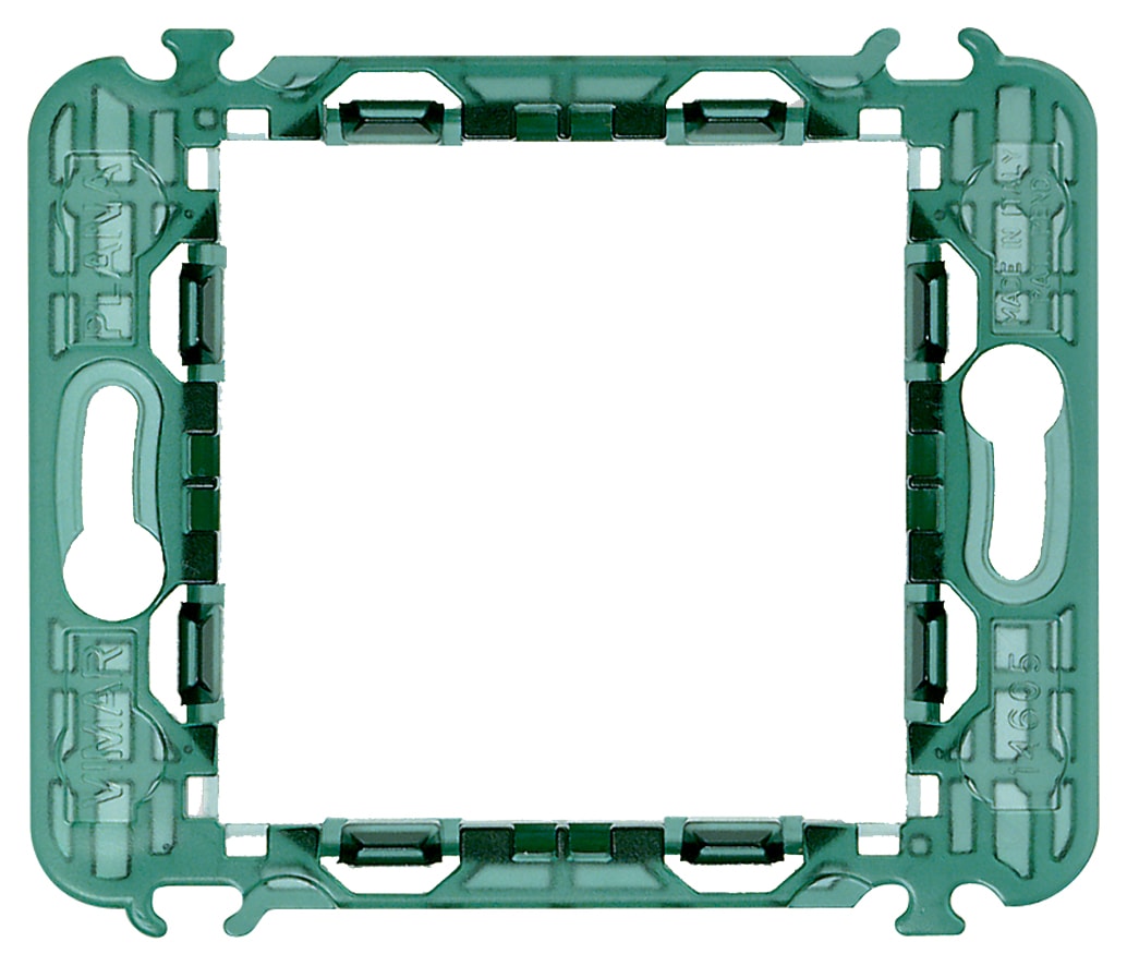 VIMAR - Supporto 2 Moduli Senza Viti per Scatole da Incasso Interasse 60mm Componibile Orizzontale o Verticale Apparecchi Agganciabili 14605