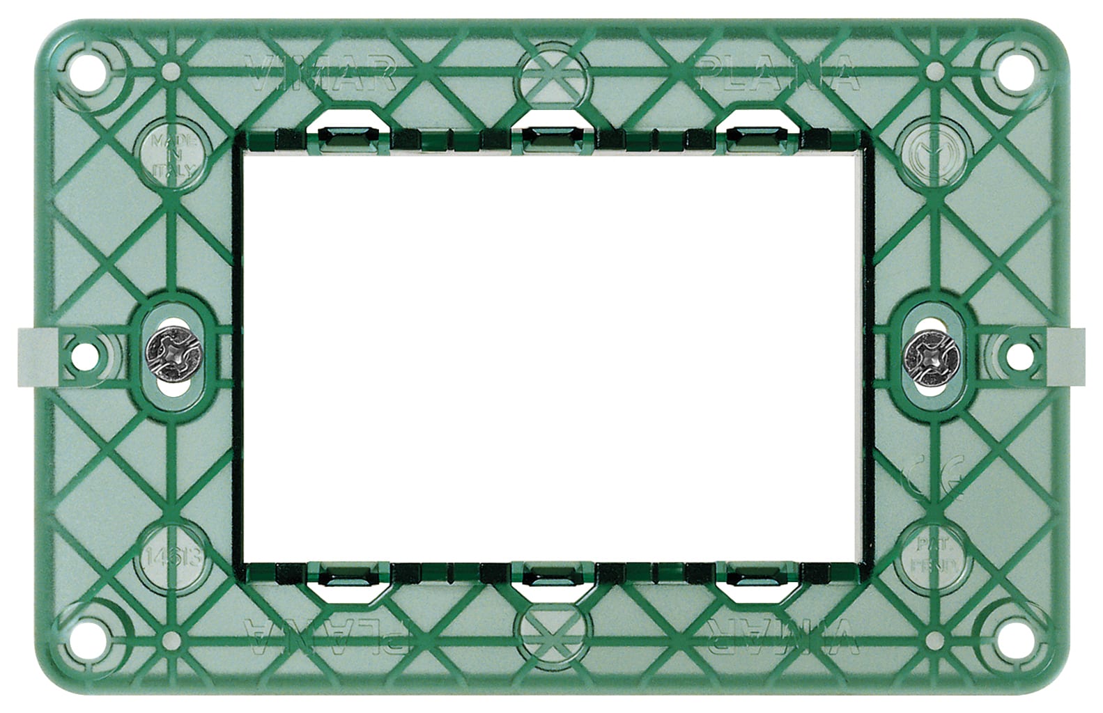 VIMAR - Supporto 3 Moduli con Viti per Scatole 3 Moduli 14613