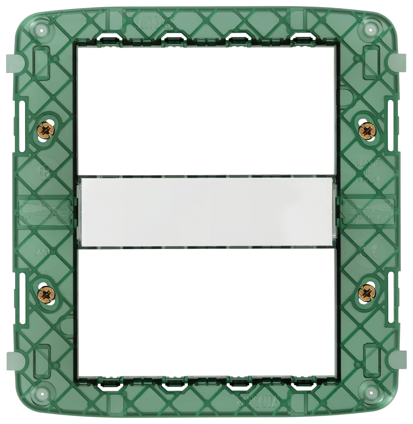 VIMAR - Supporto 8 Moduli Con Viti per Scatola Da Incasso V71318 e Base Da Tavolo 14788 14618