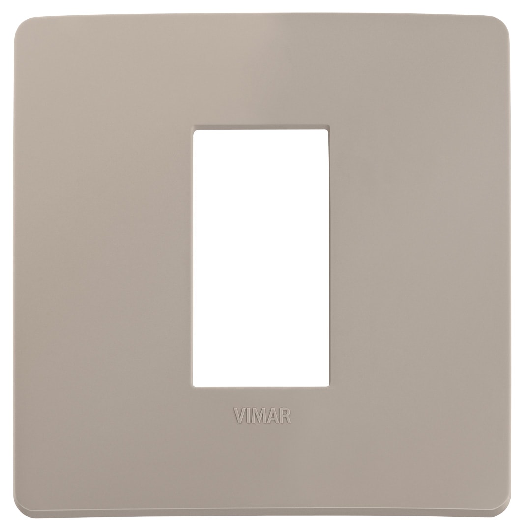 VIMAR - PLACCA PLANA UP 1M TORTORA MATT 14641U.15