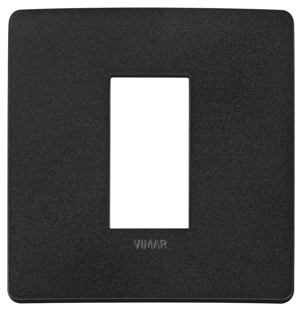 VIMAR - PLACCA PLANA UP 1M NERO MATT 14641U.19