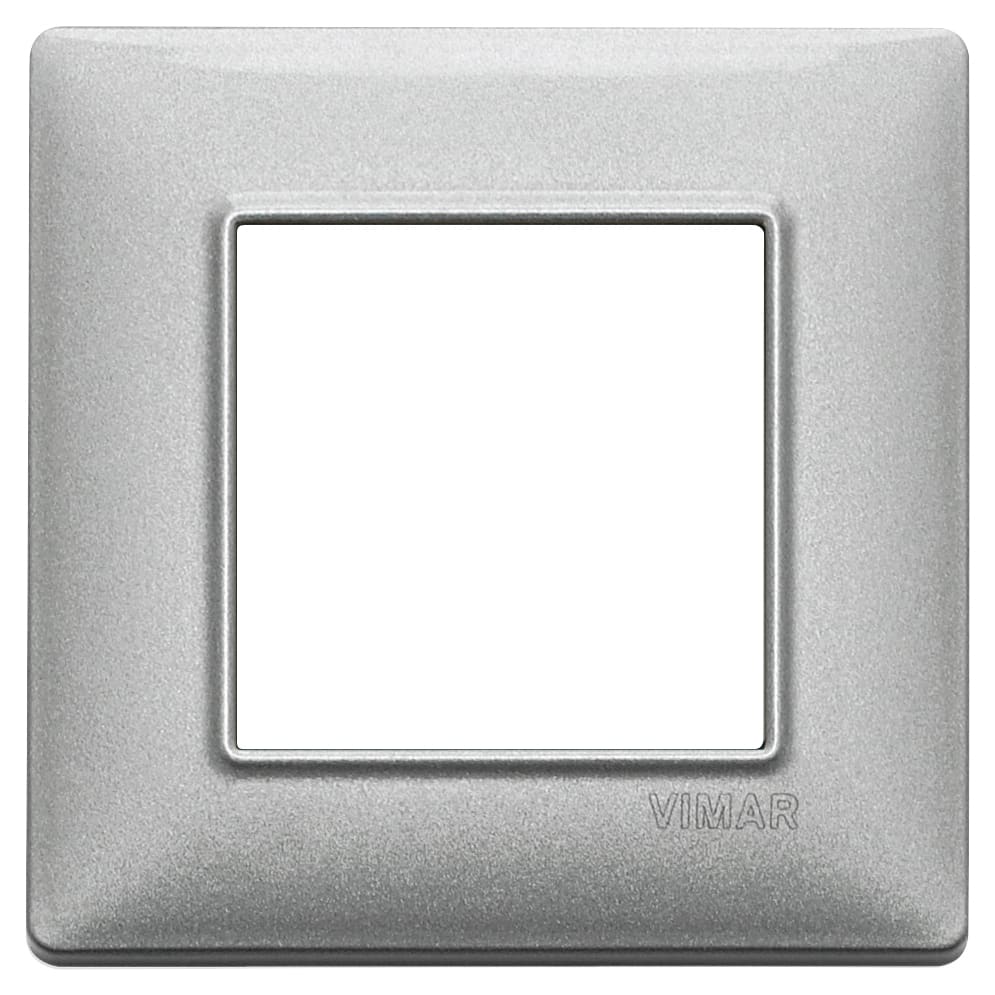 VIMAR - Placca 2 Moduli in Metallo Silver 14642.71
